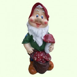 Большая копилка Гном с мухоморами