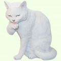 Копилка для денег Кот лижет лапу белый