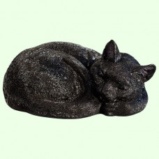 Копилка для денег Спящий кот калачиком черный