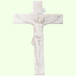 Распятие Иисуса Христа белое с патиной