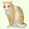 Статуэтка Кот сидит с открытыми глазами рыжий