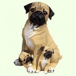 Статуэтка Мопс с детками