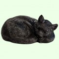 Статуэтка Спящий кот калачиком черный
