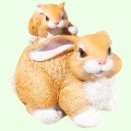 Статуэтка Заяц с зайчонком коричневый