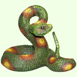 Статуэтка Змея гремучая зеленая М