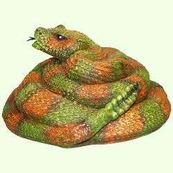 Статуэтка Змея свернутая клубочком полоз полосатый