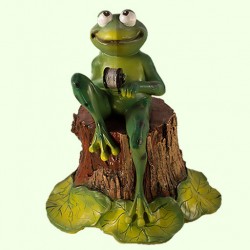 Фонтан для садового пруда Лягушка рыбак