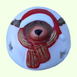Новогодний подсвечник Снежка с лосем