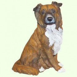 Скульптурный памятник Бордер колли коричневый