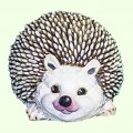 Скульптурный памятник Ежик белый круглый