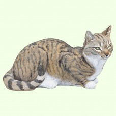Скульптурный памятник Кошка полосатая