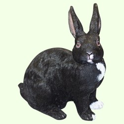 Скульптурный памятник Заяц черный большой