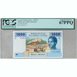 Банкнота Камеруна 1000 франков 2002 Superb Gem new 