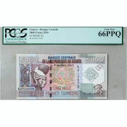 Банкнота Гвинеи 5000 франков 2010 Gem New Pikc# 44