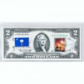 Банкнота США 2 доллара 1976 с печатью USPS, кристмас, Gem UNC Банкнота США 2 доллара 1976 с печатью USPS, кристмас, Gem UNC