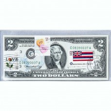 Банкнота США 2 доллара 1976 с печатью USPS, любовь, Gem UNC