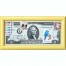 Банкнота США 2 доллара 1976 с печатью USPS, птица сиалия, Gem UNC