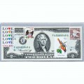 Банкнота США 2 доллара 1976 с печатью USPS, птица трупиал балтиморский, Gem UNC Банкнота США 2 доллара 1976 с печатью USPS, птица трупиал балтиморский, Gem UNC