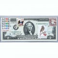 Банкнота США 2 доллара 1976 с печатью USPS, птица воробей, Gem UNC