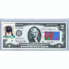 Банкнота США 2 доллара 1976 с печатью USPS, собака пекинес, Gem UNC Банкнота США 2 доллара 1976 с печатью USPS, собака пекинес, Gem UNC