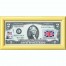 Банкнота США 2 доллара 2003 с печатью USPS, флаг Британии, Gem UNC Банкнота США 2 доллара 2003 с печатью USPS, флаг Британии, Gem UNC