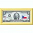 Банкнота США 2 доллара 2003 с печатью USPS, флаг Чехословакии, Gem UNC Банкнота США 2 доллара 2003 с печатью USPS, флаг Чехословакии, Gem UNC