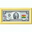 Банкнота США 2 доллара 2003 с печатью USPS, флаг Ганы, Gem UNC Банкнота США 2 доллара 2003 с печатью USPS, флаг Ганы, Gem UNC