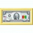 Банкнота США 2 доллара 2003 с печатью USPS, флаг Руанды, Gem UNC Банкнота США 2 доллара 2003 с печатью USPS, флаг Руанды, Gem UNC