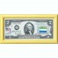 Банкнота США 2 доллара 2003 с печатью USPS, флаг Сьерра Леоне, Gem UNC Банкнота США 2 доллара 2003 с печатью USPS, флаг Сьерра Леоне, Gem UNC