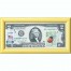 Банкнота США 2 доллара 2009 с печатью USPS, божья коровка, Gem UNC