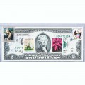 Банкнота США 2 доллара 2009 с печатью USPS, дева мария, Gem UNC