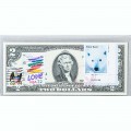 Банкнота США 2 доллара 2009 с печатью USPS, полярный белый медведь, Gem UNC Банкнота США 2 доллара 2009 с печатью USPS, полярный белый медведь, Gem UNC