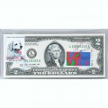 Банкнота США 2 доллара 2009 с печатью USPS, собака венгерский кувас, Gem UNC Банкнота США 2 доллара 2009 с печатью USPS, собака венгерский кувас, Gem UNC
