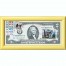 Банкнота США 2 доллара 2009 с печатью USPS, волк, Gem UNC