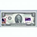 Банкнота США 2 доллара 2013 с печатью USPS, флаг Британской антарктической территории, Gem UNC Банкнота США 2 доллара 2013 с печатью USPS, флаг Британской антарктической территории, Gem UNC