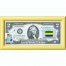 Банкнота США 2 доллара 2013 с печатью USPS, флаг Габона, Gem UNC Банкнота США 2 доллара 2013 с печатью USPS, флаг Габона, Gem UNC