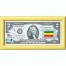 Банкнота США 2 доллара 2013 с печатью USPS, флаг Эфиопии, Gem UNC Банкнота США 2 доллара 2013 с печатью USPS, флаг Эфиопии, Gem UNC