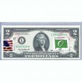 Банкнота США 2 доллара 2013 с печатью USPS, флаг Коморских островов, Gem UNC Банкнота США 2 доллара 2013 с печатью USPS, флаг Коморских островов, Gem UNC