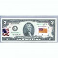 Банкнота США 2 доллара 2013 с печатью USPS, флаг Ниуэ, Gem UNC Банкнота США 2 доллара 2013 с печатью USPS, флаг Ниуэ, Gem UNC