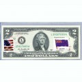 Банкнота США 2 доллара 2013 с печатью USPS, флаг Новой Зеландии, Gem UNC Банкнота США 2 доллара 2013 с печатью USPS, флаг Новой Зеландии, Gem UNC