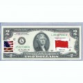 Банкнота США 2 доллара 2013 с печатью USPS, флаг России (СССР), Gem UNC Банкнота США 2 доллара 2013 с печатью USPS, флаг России (СССР), Gem UNC
