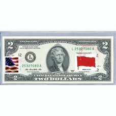 Банкнота США 2 доллара 2013 с печатью USPS, флаг России (СССР), Gem UNC Банкнота США 2 доллара 2013 с печатью USPS, флаг России (СССР), Gem UNC