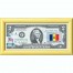 Банкнота США 2 доллара 2013 с печатью USPS, флаг Румынии, Gem UNC