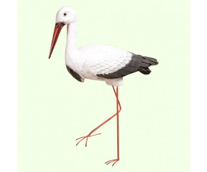 Садовая фигура Аист на метал. лапах