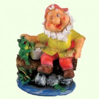 Садовая фигура Гном на рыбалке (М)