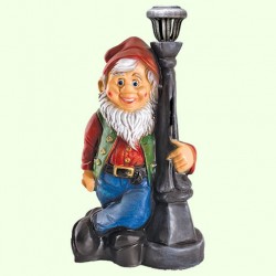 Садовая фигура Гном у фонаря