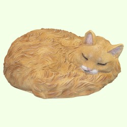 Садовая фигурка Длинношерстная кошка рыжая