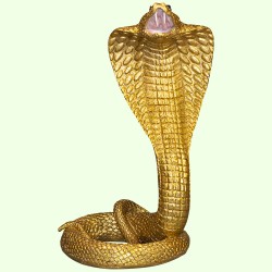 Садовая фигурка Кобра золотая Ср