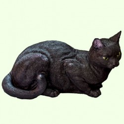 Садовая фигурка Кошка черная