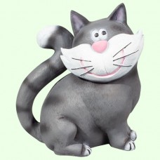 Садовая фигурка Кот Чеширский серый